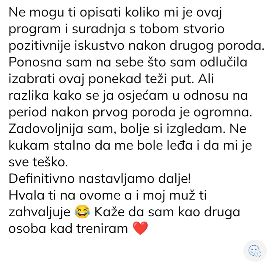 Iskustvo klijentice nakon drugog poroda uz postporođajni program